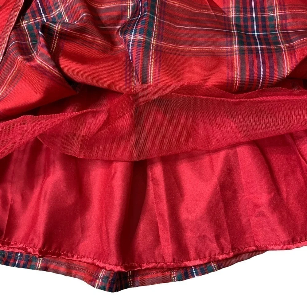 The Childrens Dress New With Tags Classic Red Plaid Dress Girls Size 14